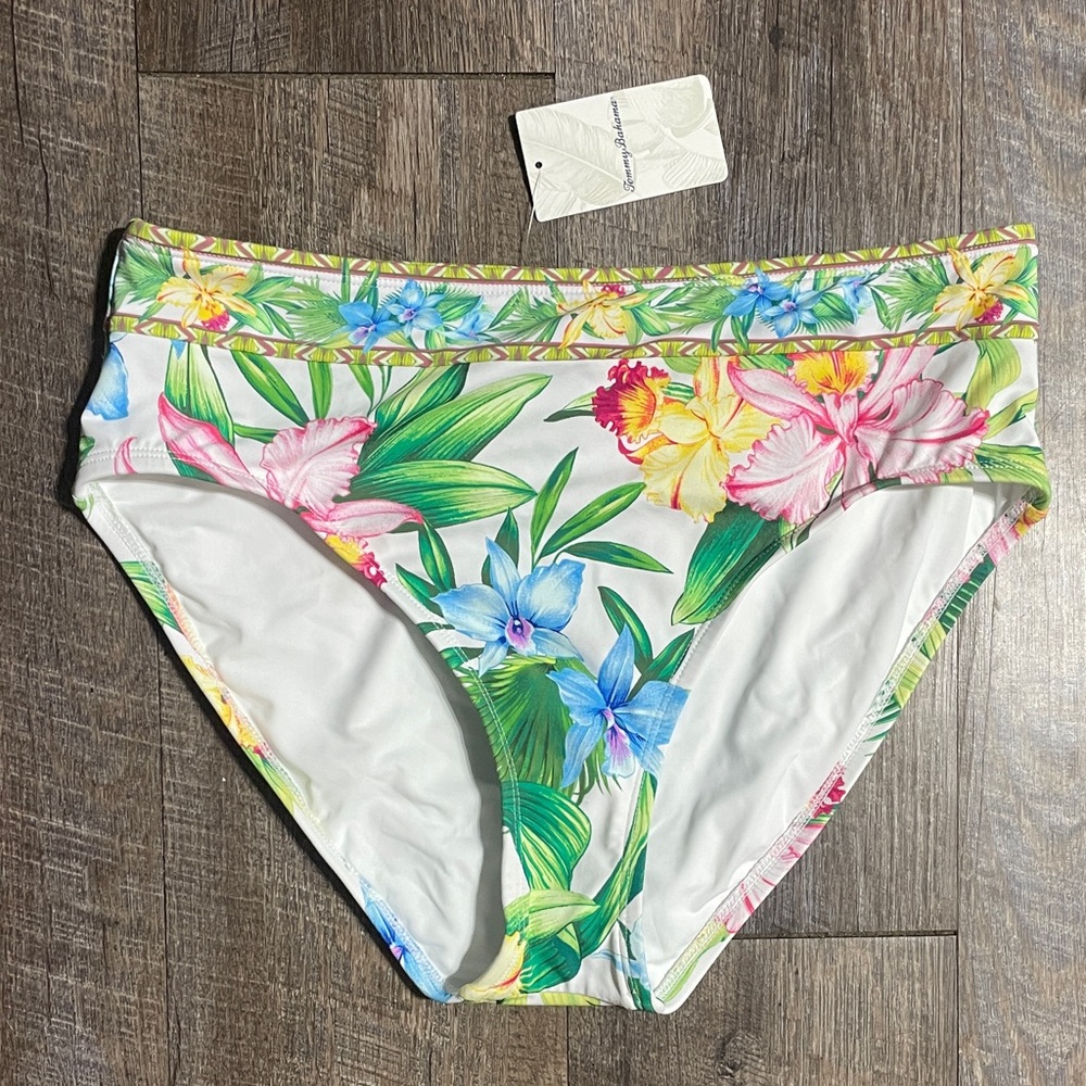 NWT Tommy Bahama Floral High Waist Bikini Bottoms